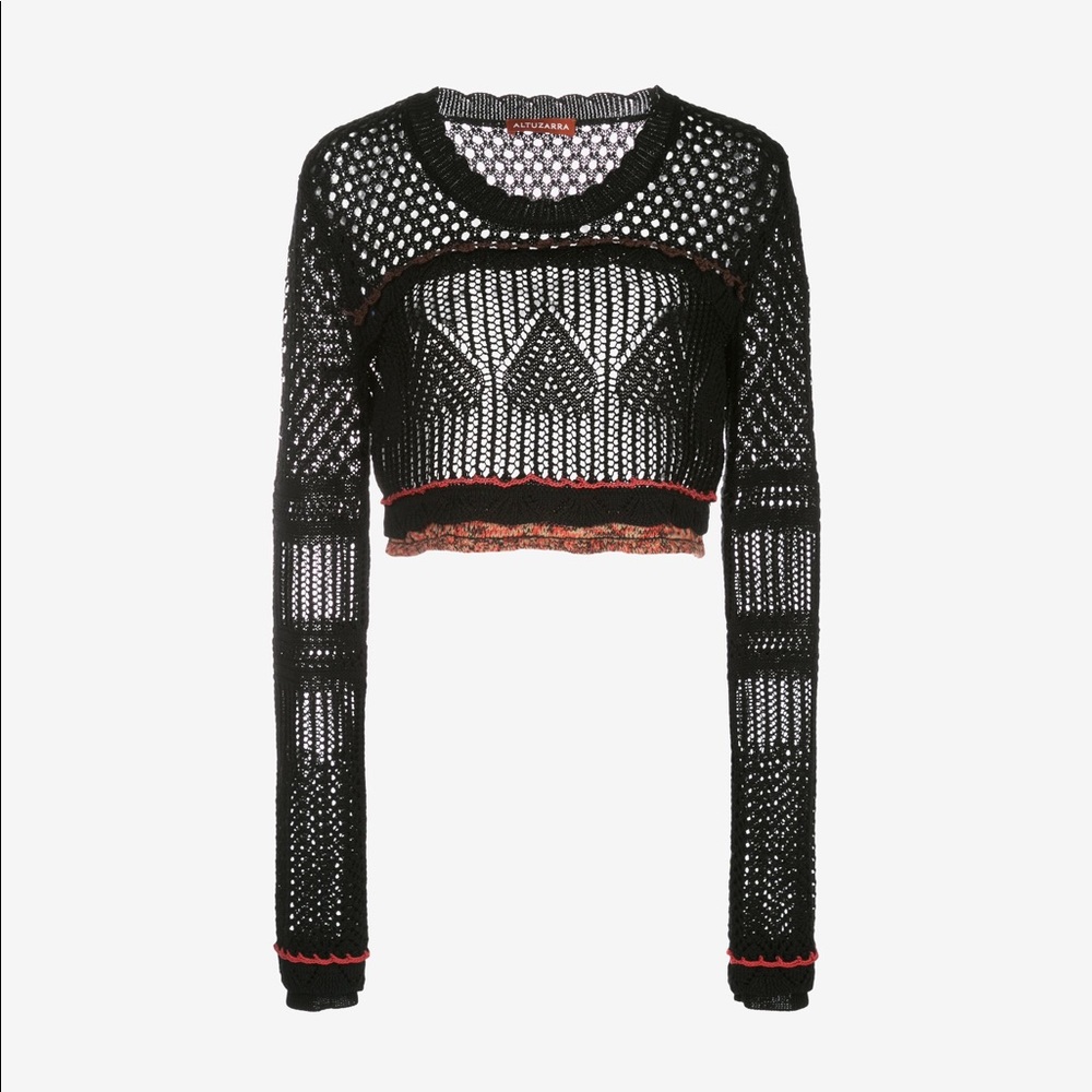 Altuzarra Crochet Cropped Sweater